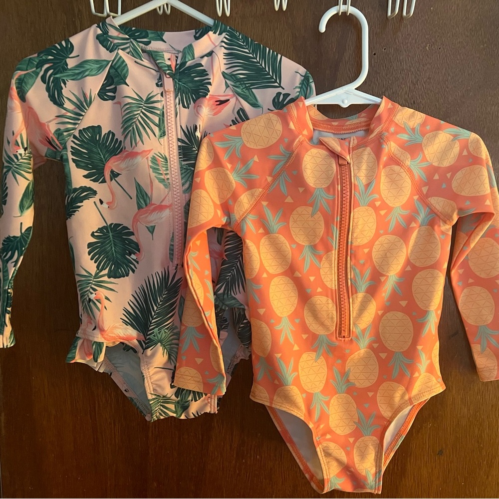 Set of 2 baby girl bathing suits 18-24months